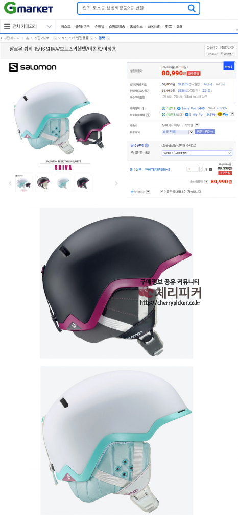 헬멧바이럴.png : [G마켓] 15/16 SHIVA 헬멧 (80,990원/무료)