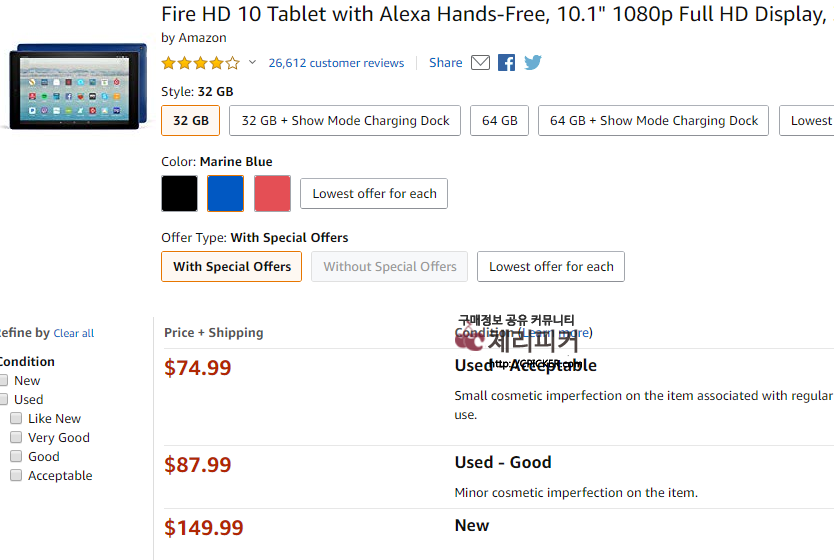 20181205_220232.png : [amazon] Fire HD 10 Tablet 10.1